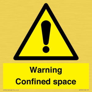 Warning Confined space